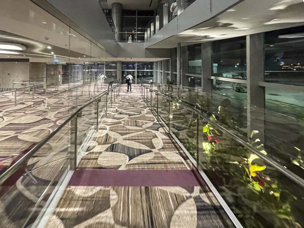 Boarding flight at gate G21 Singapore Changi airport