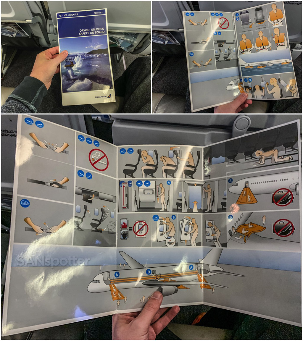 Icelandair 767-300 safety card