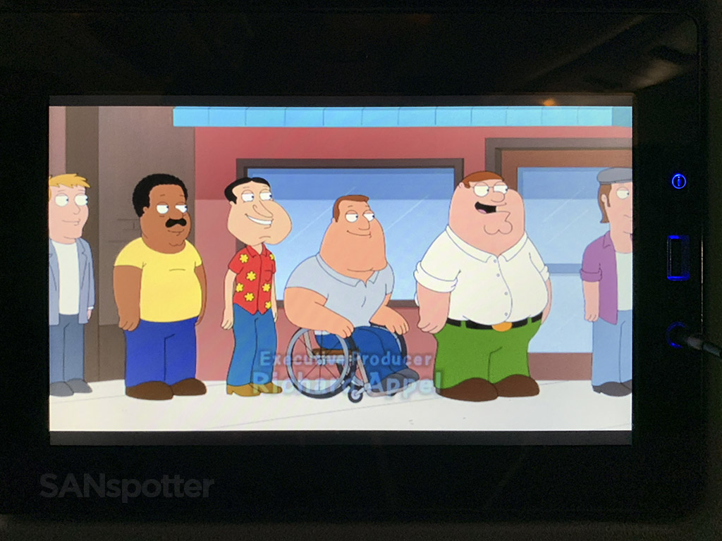 Watching family Guy in Icelandair 767-300 economy 2018