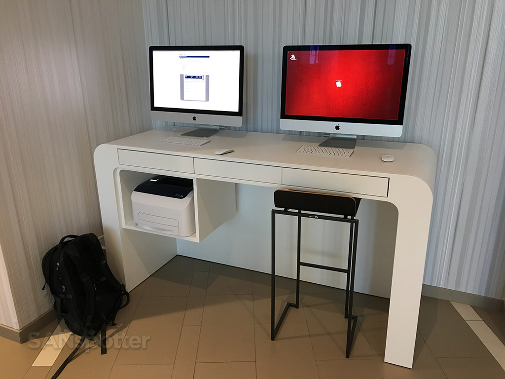 YYC Airport Marriott printing station