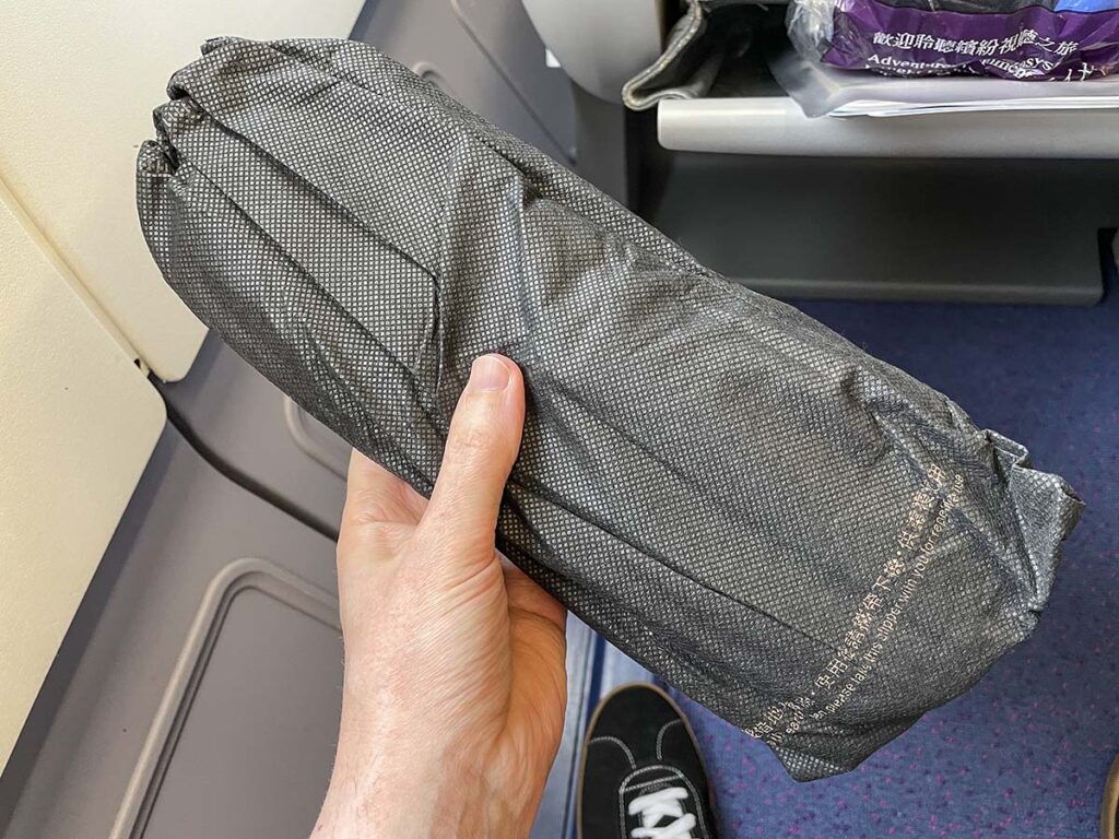 China Airlines A330-300 business class slippers