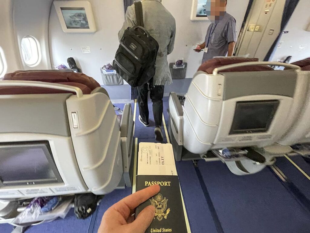 China Airlines A330-300 business class aisle