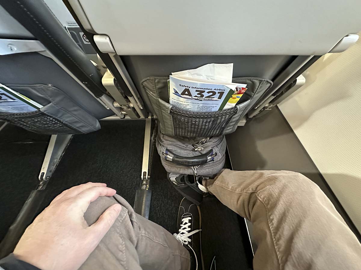 Frontier Airlines A321 UpFront Plus legroom