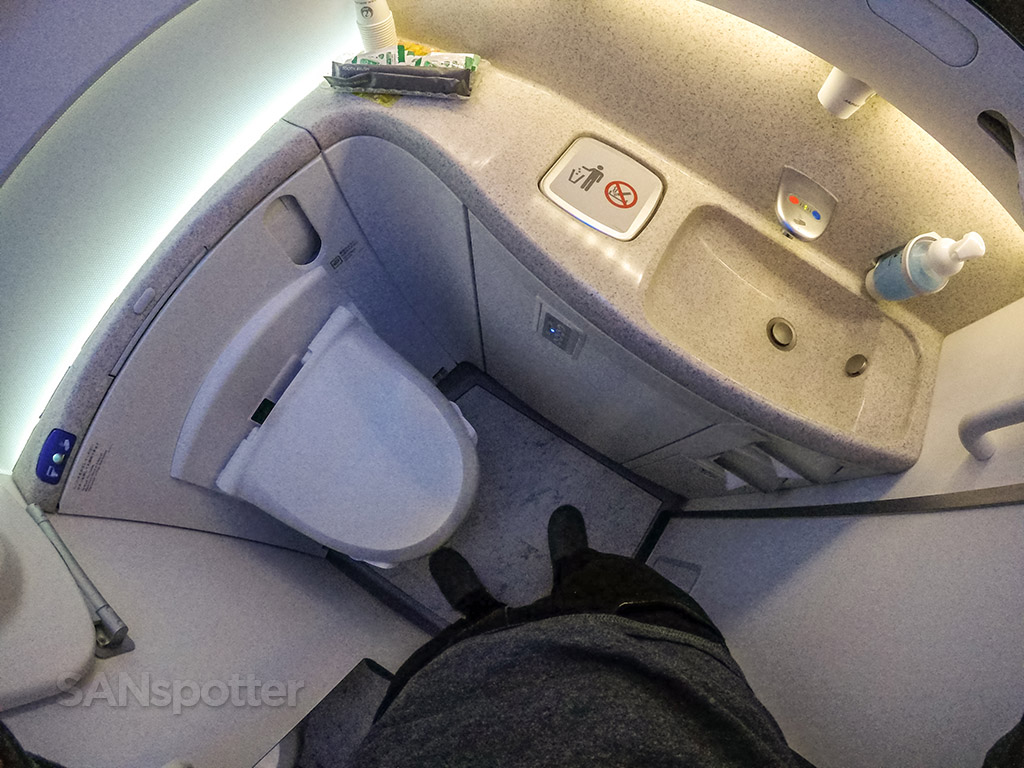 Business class lavatory Japan Airlines 787-8 2018
