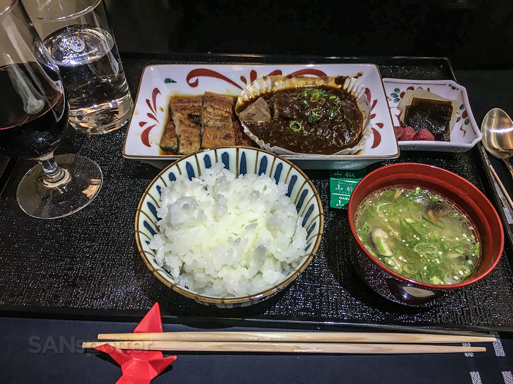 Beef tongue meal Japan Airlines 787-8 Shell Flat Neo business class 2018