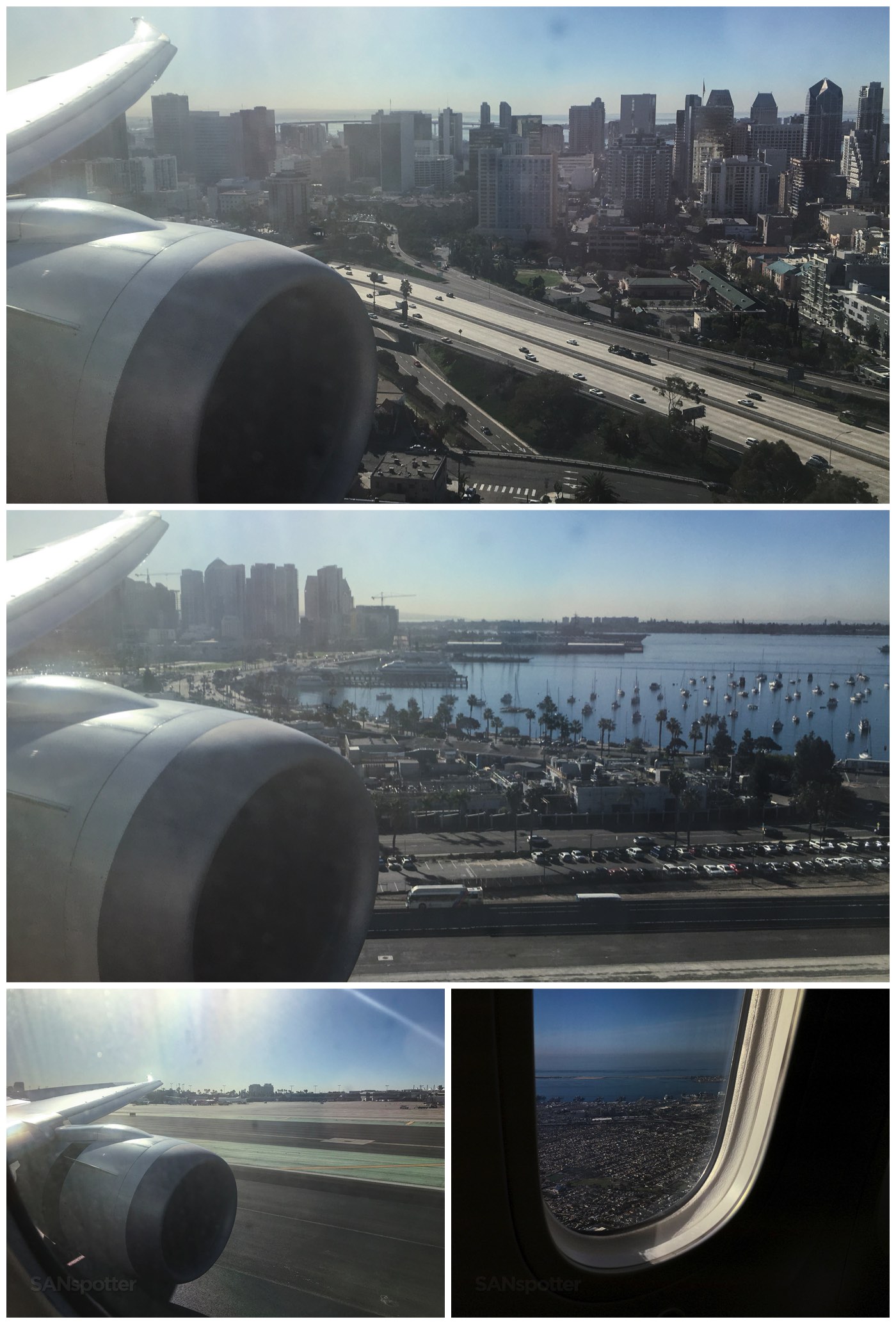 Japan Airlines 787-8 on approach into San Diego airport 2018